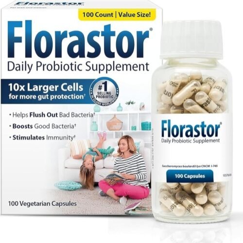 0a99ea73-b88b-436a-b172-28a316d08d38 Florastor Daily Probiotic Supplement 100 Vegetarian Capsules | Saccharomyces Boulardii for Digestive & Immune Health