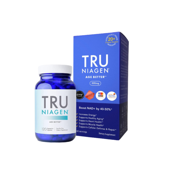 TRU NIAGEN® 300mg NAD+ Supplement – Healthy Aging & Cellular Energy Support (120 Vegetarian Capsules)