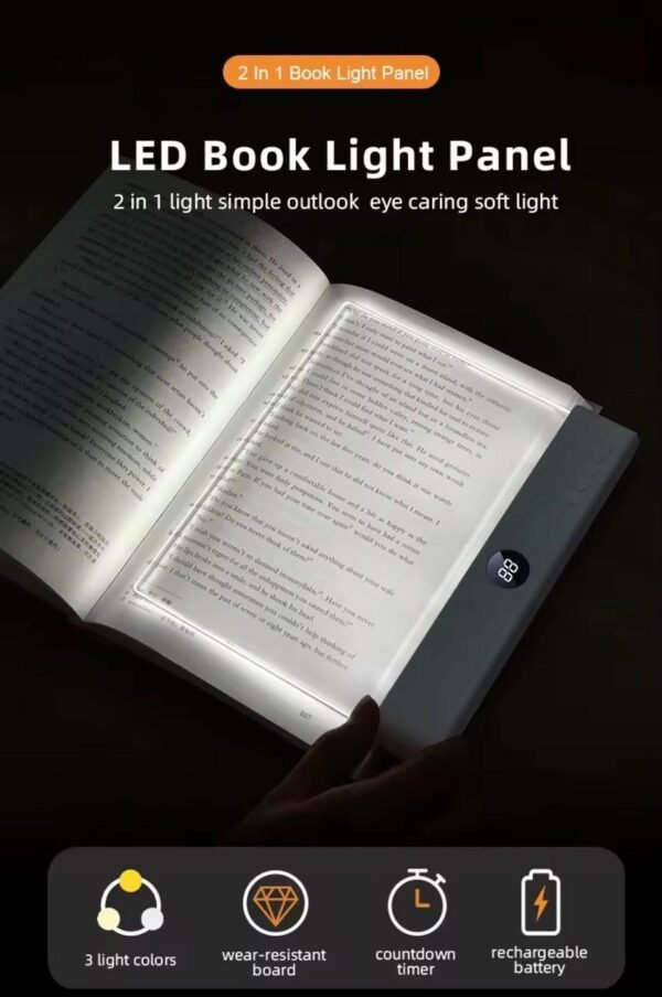 LED Book Reading Light – Eye-Caring Portable Reading Lamp for Books