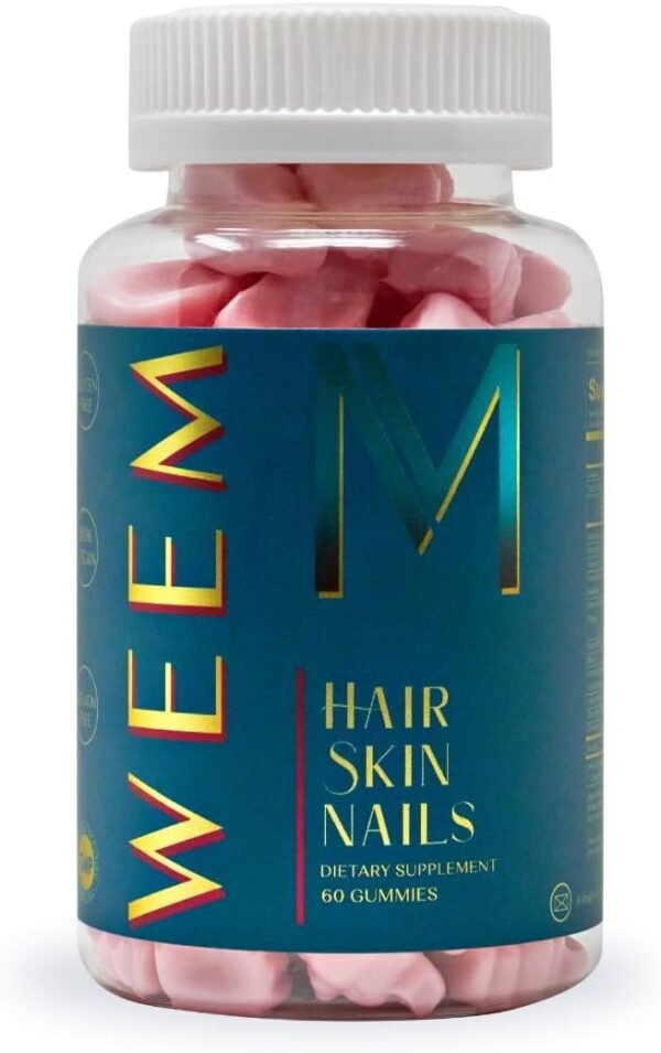 WEEM Hair, Skin & Nails Biotin 5000mcg Supplement – 60 Chews
