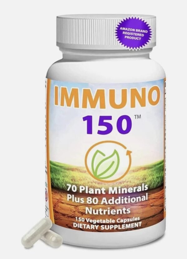 Immuno 150 Plant-Based Mineral & Nutrient Supplement – 150 Vegetarian Capsules for Daily Wellness Support