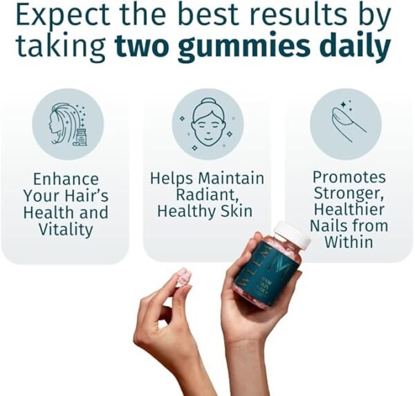 WEEM Hair, Skin & Nails Biotin 5000mcg Supplement – 60 Chews