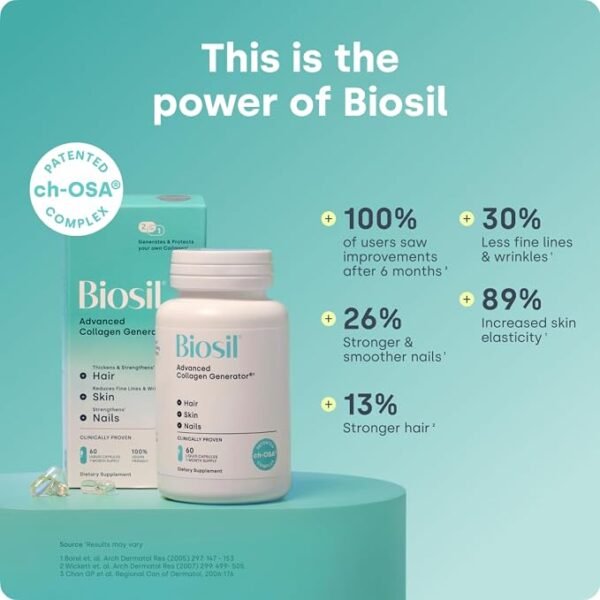 BioSil Advanced Collagen Generator 60 Liquid Capsules | Hair, Skin & Nails Collagen Support Supplement
