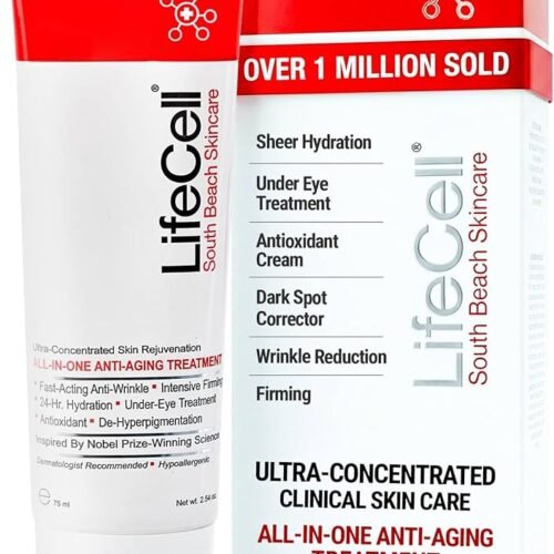 71EZ9Tms2+L._AC_UF1000,1000_QL80_ LifeCell South Beach Skincare Anti-Aging Treatment Cream – Under Eye, Wrinkle & Dark Spot Corrector