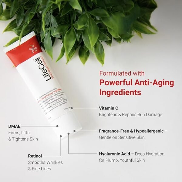LifeCell South Beach Skincare Anti-Aging Treatment Cream – Under Eye, Wrinkle & Dark Spot Corrector