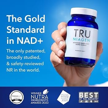TRU NIAGEN® 300mg NAD+ Supplement – Healthy Aging & Cellular Energy Support (120 Vegetarian Capsules)