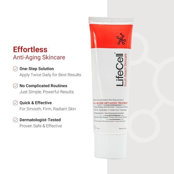 LifeCell South Beach Skincare Anti-Aging Treatment Cream – Under Eye, Wrinkle & Dark Spot Corrector