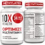 10X Health Optimize Multivitamin 90 Capsules | Methylated 34-in-1 Daily Multivitamin Supplement