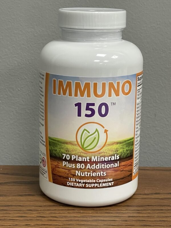 Immuno 150 Plant-Based Mineral & Nutrient Supplement – 150 Vegetarian Capsules for Daily Wellness Support