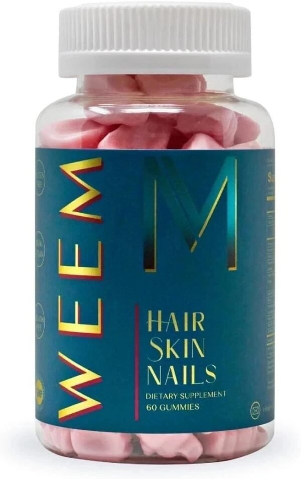 WEEM Hair, Skin & Nails Biotin 5000mcg Supplement – 60 Chews