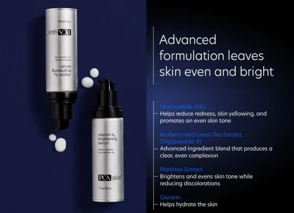 Vitaminb3BrighteningSerumIngredients PCA Skin Vitamin B3 Brightening Serum – Niacinamide Radiance & Even Skin Tone Serum