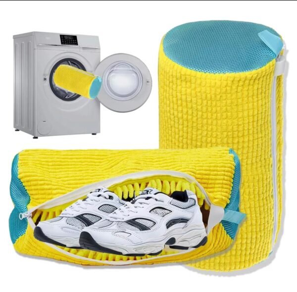 Portable Shoe Washing Bag for Washing Machine – Reusable Mesh Sneaker Laundry Bag with Zipper