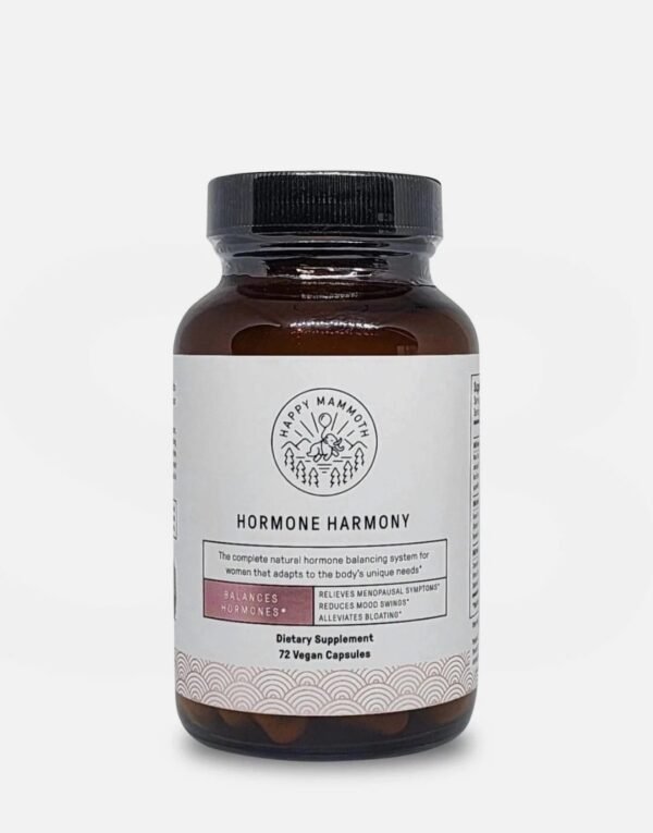 Happy Mammoth Hormone Harmony Plus+ – Women's Hormone Balance & Daily Wellness Supplement (48 Vegan Capsules)