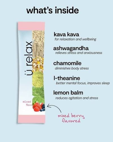 Ü Relax Calming Tonic Powder – Mixed Berry Relaxation & Wellness Drink Mix