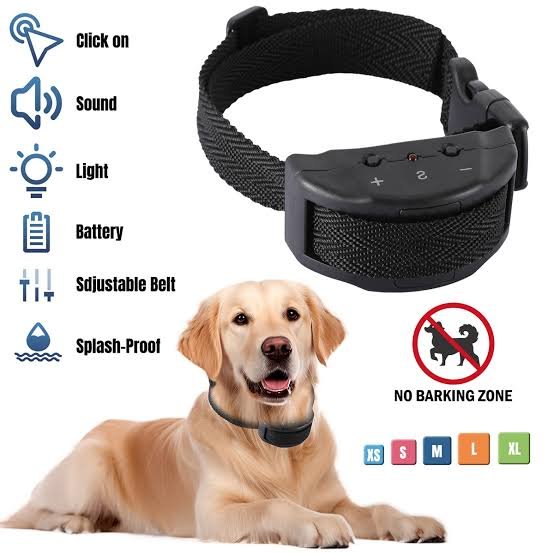 Rechargeable Anti Bark Dog Training Collar – Waterproof Adjustable No Bark Collar for Small, Medium & Large Dogs
