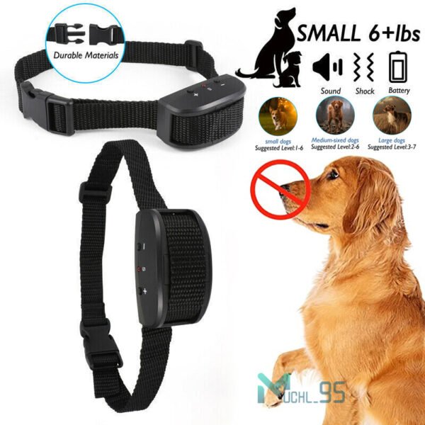 Rechargeable Anti Bark Dog Training Collar – Waterproof Adjustable No Bark Collar for Small, Medium & Large Dogs