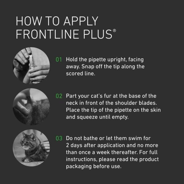 FRONTLINE Plus Flea & Tick Treatment for Cats & Ferrets | 6 Pipettes