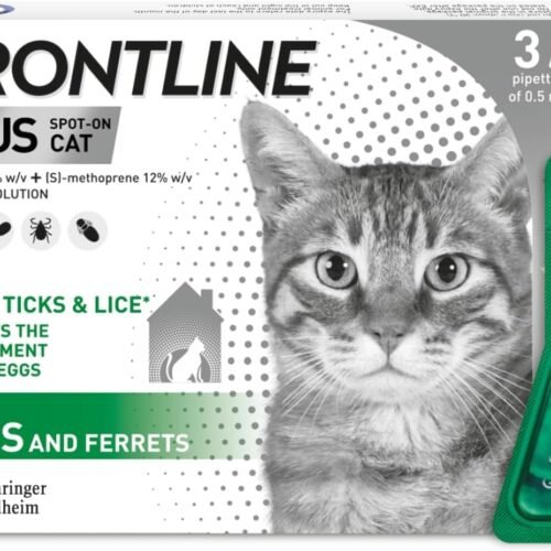 FRONTLINE Plus Flea & Tick Treatment for Cats & Ferrets | 6 Pipettes