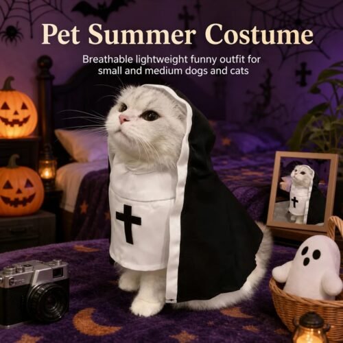 Pet Summer Costume – Breathable Halloween Outfit for Small Dogs & Cats