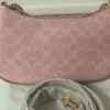 NWT COACH Teri Shoulder Bag in Signature Canvas Gold Powder Pink