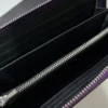 NEW COACH C4452 Long Round Zip Wallet with Strap in Purple Signature