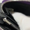 NEW COACH C4452 Long Round Zip Wallet with Strap in Purple Signature