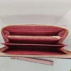 COACH CW778 Signature Canvas Wallet with Strap in Pink Zip Around