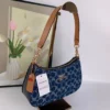COACH CAF82 Teri Shoulder Bag in Signature Denim Natural