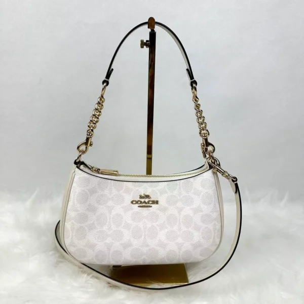 COACH Teri Shoulder Bag in Signature Canvas White/Chalk