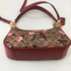 NWT COACH CY694 Teri Shoulder Bag in Tan Brown Signature Canvas with Cherry Print