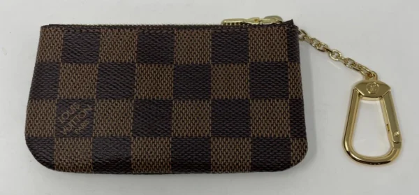 Louis Vuitton Key Pouch Cles in Damier Ebene Coin and Card Wallet