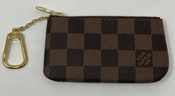 Louis Vuitton Key Pouch Cles in Damier Ebene Coin and Card Wallet